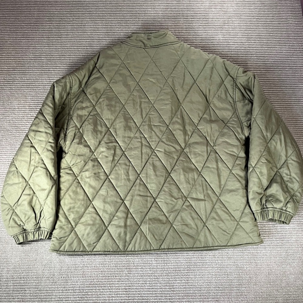 Social Standard by Sanctuary Olive Green Quilted Snap Front Jacket XXL XJ9190E1S - Picture 7 of 10
